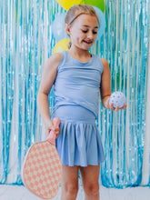 Pleated Tennis Skort - Blue Opal